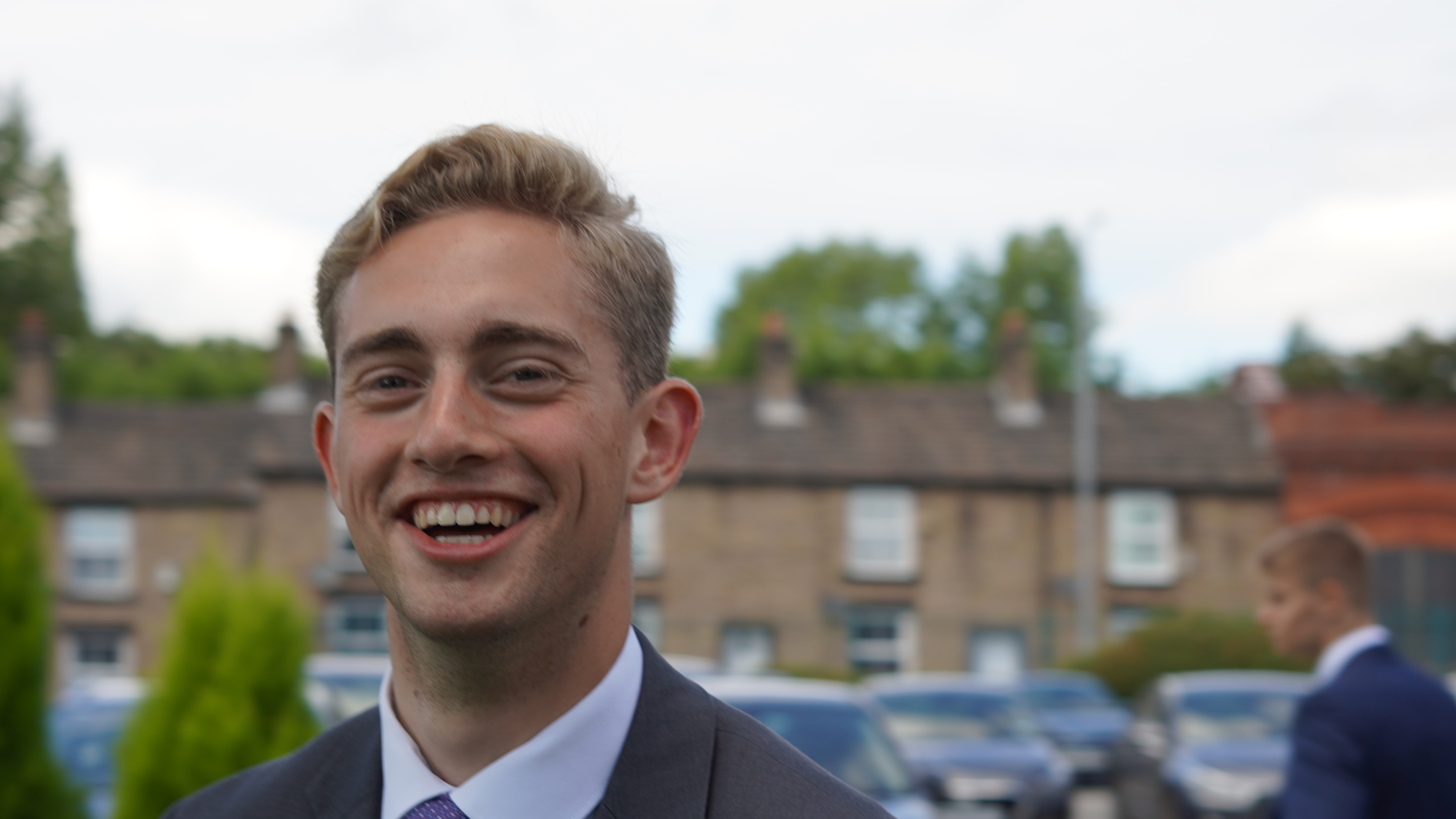 Dallin King as a missionary in Manchester, England