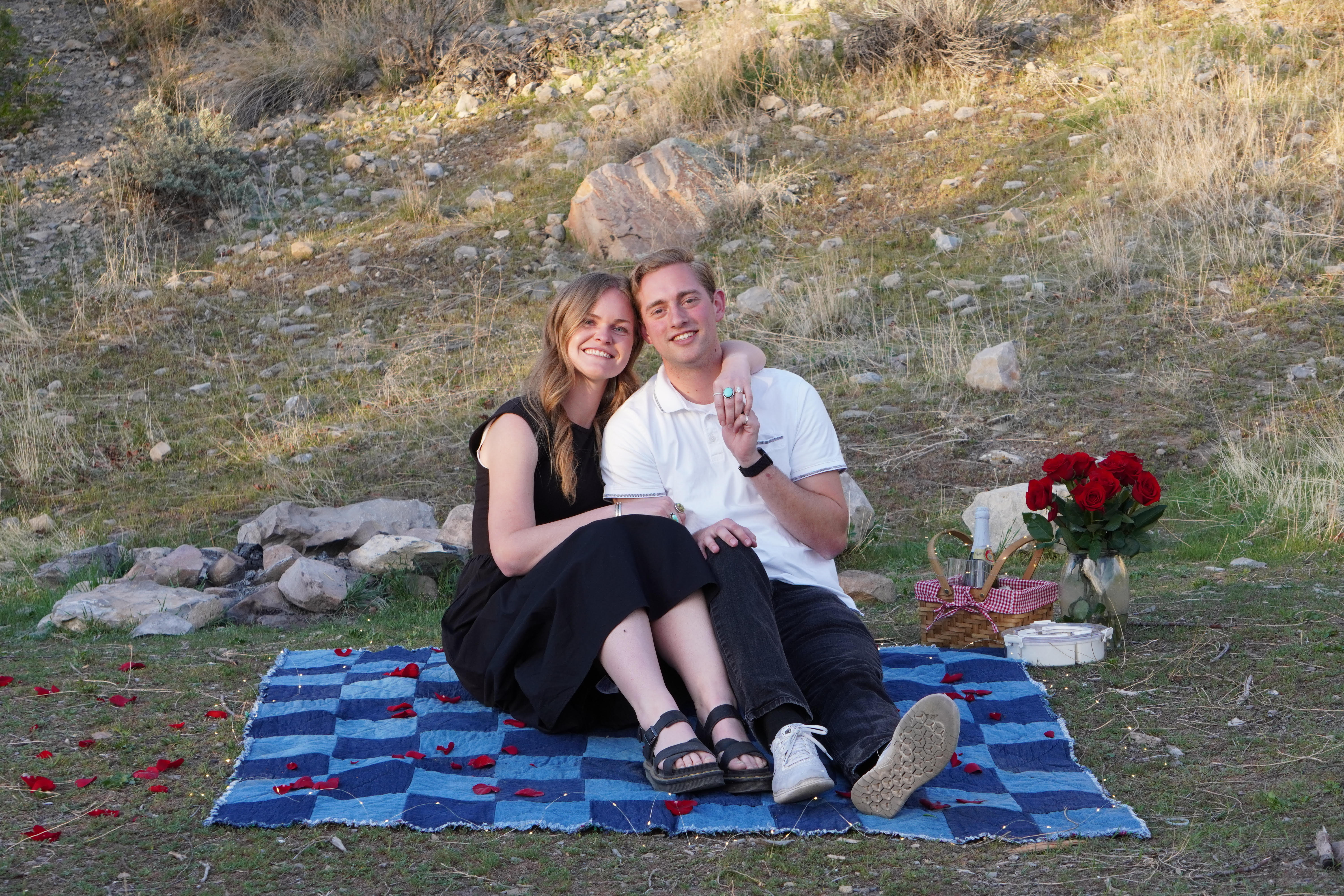 Dallin and Jordan together outdoors